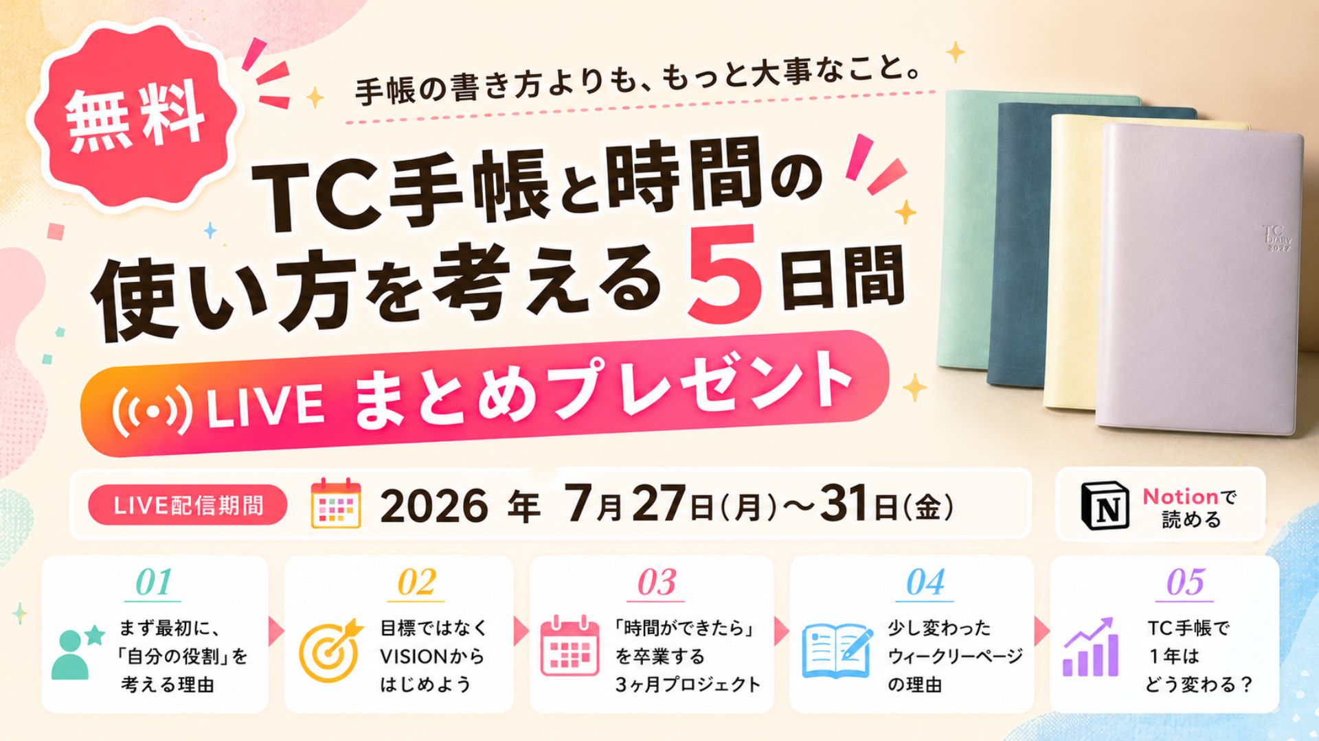 TC手帳と時間の使い方を考える5日間のまとめ